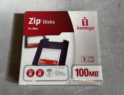 New sealed iomega zip - -, 100mb