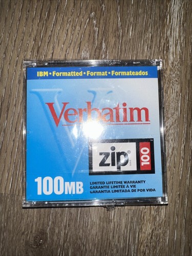 Verbatim zip disk - 100mb, new
